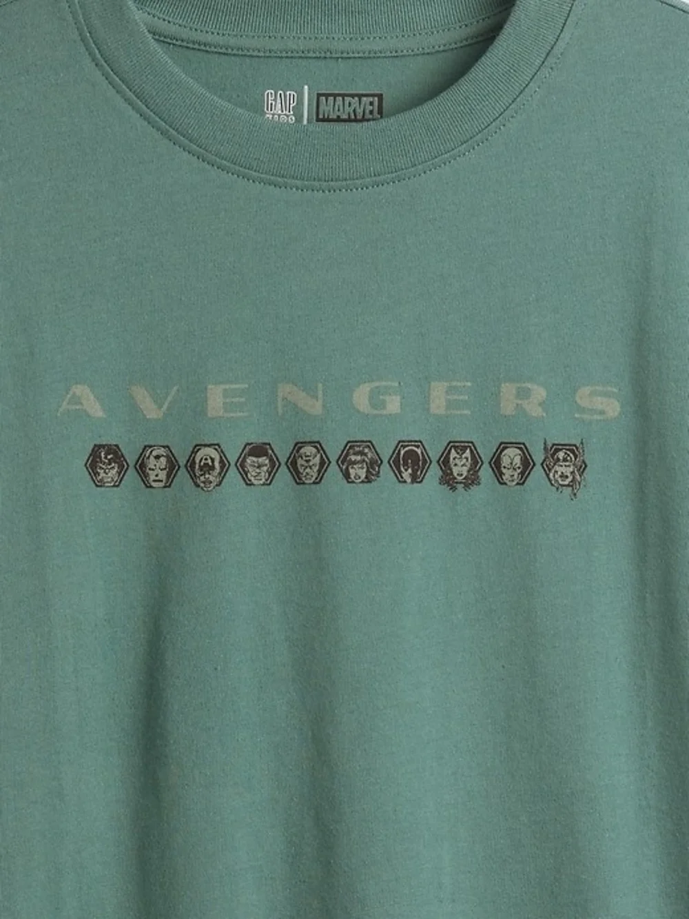 GAP Teal Avengers Graphic Short-Sleeve Tee